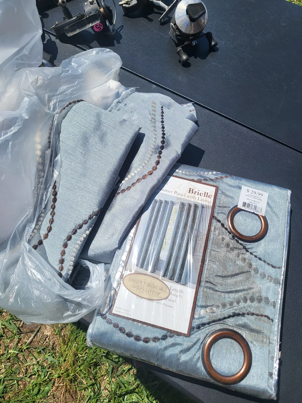 Two 84 Inch Brielle Aqua and Chocolate Brown Curtains 2 Panels Set